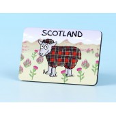 6120 Fridge Magnet-TARTAN SHEEP